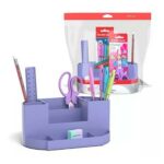 Suport p-u instrumente de scris din plastic EK,Victoria,8 elem,liliac
