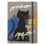 Agenda nedatata A5 128 foi BG Meow-meow,cu elastic
